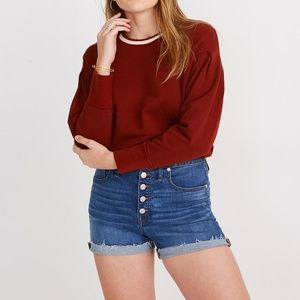 Madewell High-Rise Denim Shorts: Button-Front